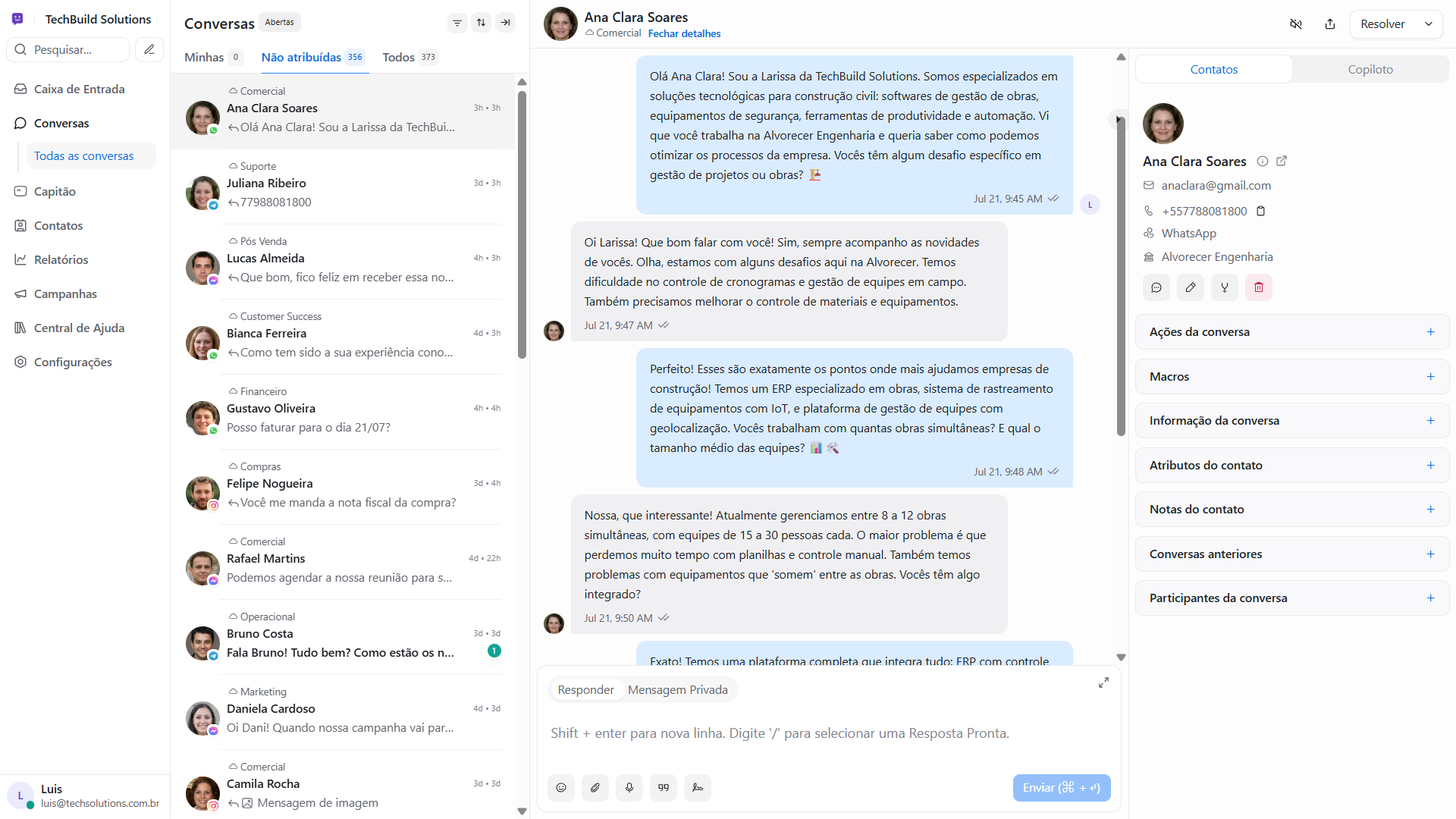 Interface do ChatVibe